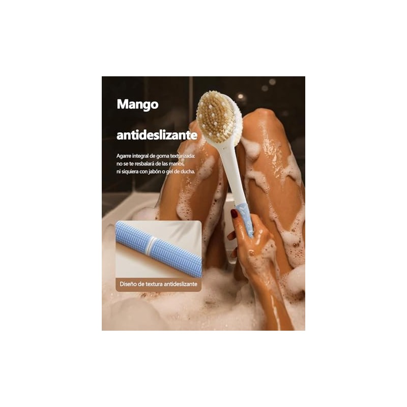 Cepillo para Espalda, 45cm Mango Largo Antideslizante, Cepillo Corporal