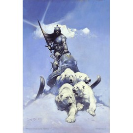 Scorpio Posters Silver Warrior - by Frank Frazetta - Laminated Poster - 11.5" x 17.5"