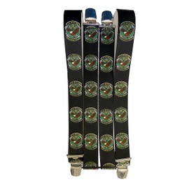Generisch US Marine Braces - Marines - Screaming Eagles - Eagle 35 mm Wide in H-Shape with 4 Extra Strong Clips Austria/US Navy Black ST-005, black