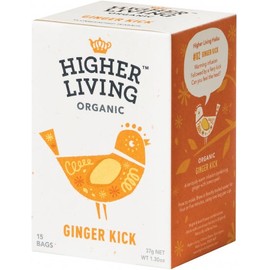 Higher Living Organic Ginger Kick Tea Caffeine Free 15 Teabags