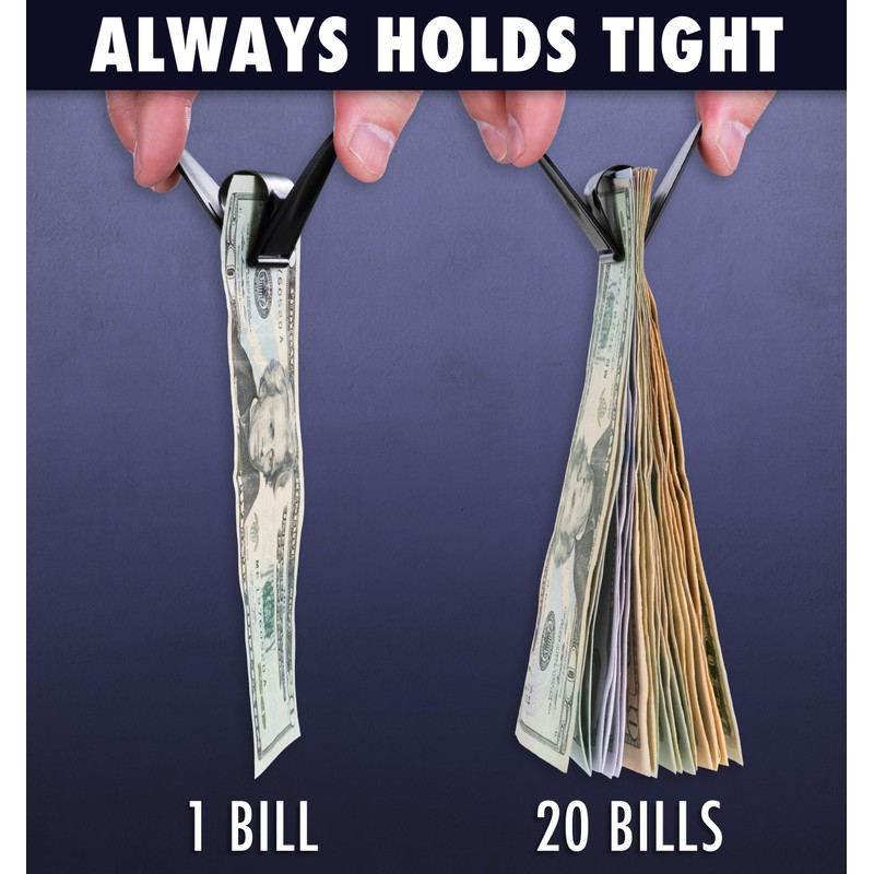 Mini Geneva Black Matte MoneyClamp®, The Only Money Clip that