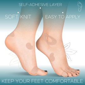 HALUTO Foot Cushion - Moleskin Plaster Set of 55 - Anti - Blisters Plasters - Heels and Toe Pads - Plaster Feet - Pressure Protection Plasters - Protection for Friction and Hallux - Pressure