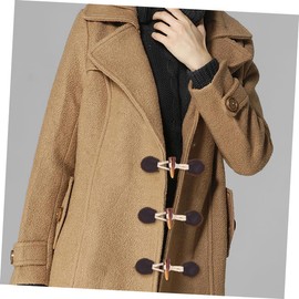 VILLFUL Horn Button Loops Crochet Positioning Toggle Coat Closures 6 Pair Set for DIY Clothing Accessories