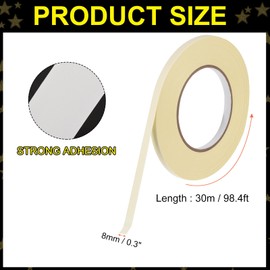 MECCANIXITY Insulating Acetate Roll Cloth Adhesive Tape, 0.3in x 98ft White Electrical Heat Resistant Fabric Tape for Laptop Electric Automotive Guitar Repair Wire Harness