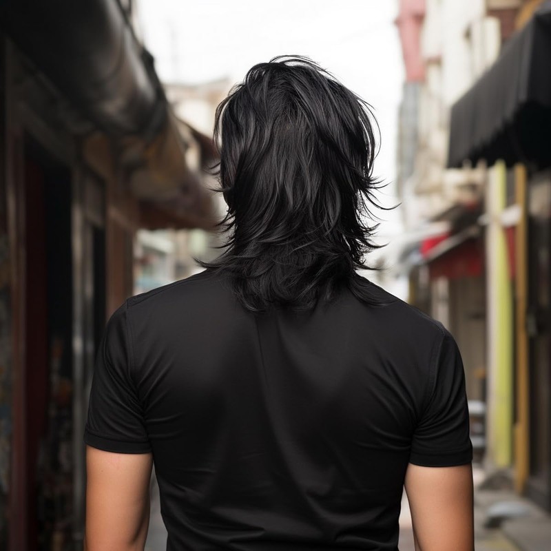 Dude Wigs - Adult Funny Mullet Wig for 70s &