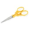 Stainless steel nail and cuticle scissors with golden handle