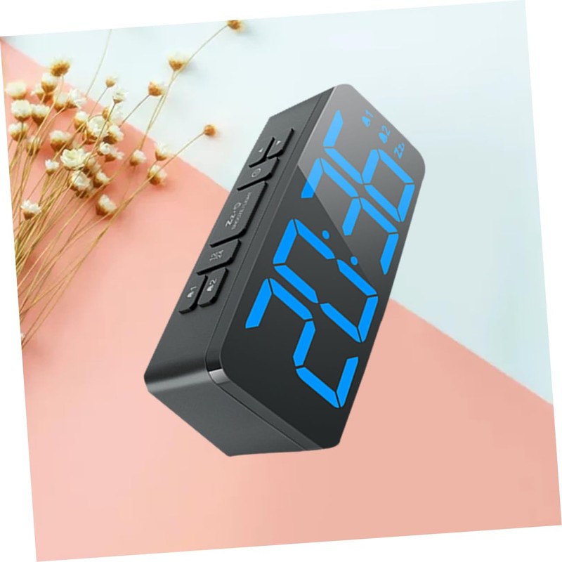 STOBAZA LED Alarm Clock with Music Snooze Function Backlight Modern