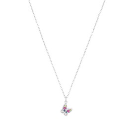 s.Oliver 925 Sterling Silver Girls Children's Jewellery with Synthetic Zirconia Silver Motif Comes in Jewellery Gift Box, Sterling Silver, Cubic Zirconia