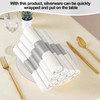 Germiwipe 2500 Pcs Gray Napkin Bands,Paper Napkin Rings Self-Adhesive,Silverware Wraps