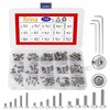 Rrina 150Pcs 304 Stainless Steel Flat Head Torx Security Machine