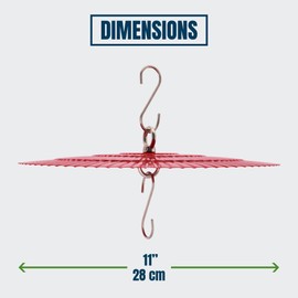 MEKKAPRO Hummingbird Feeder Guard 2 Pack - Durable Metal Rain Guard & Squirrel Baffle for Bird Feeders