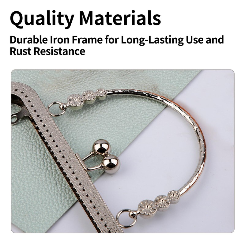 OKKRMGZ Purse Frame with Handles Metal Kiss Lock Clasp for