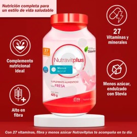 Nutravit Plus Ap Alto En Proteínas Fresa C/ Stevia 425g