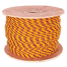 West Coast Paracord Twisted 3 Strand Polypropylene Rope (Yellow and Magenta, 1/4 Inch, 100 Feet) - Waterproof and Floats in Water