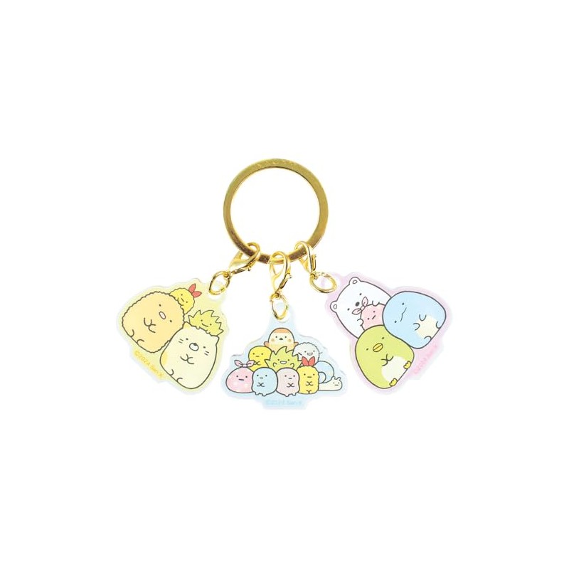 Tees Factory Sumikko Gurashi 3 Charm Key Chain, Standard, H1.8