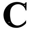 Village Wrought Iron Wrought Iron Letter C Small 6" (Made
