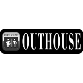 10in x 3in Unisex Outhouse Magnet Magnetic Business Restroom Door Sign Magnets