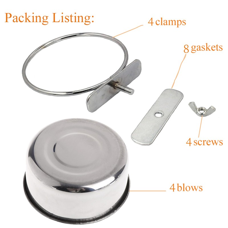 kathson 4 Pack Bird Feeding Dish Cups, Stainless Steel Parrot