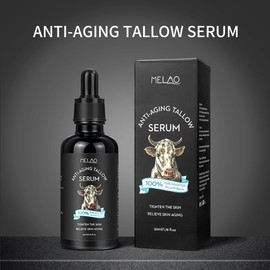 Men's Anti-Aging Tallow Serum for Face, Reviving Day Serum for Men, Natural and Organic Face Serum with 100% Pure Grass-Fed Tallow to Restore Firmness and Retinol, 1.76 Ounce