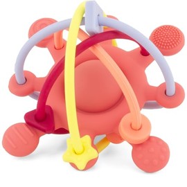 Silikon: Beißring Stern rot Ziegelstein