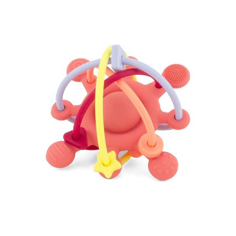 Silikon: Beißring Stern rot Ziegelstein