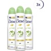 Dove 3x Dove Cucumber Green Tea Moisturising Cream Deodorant 48h