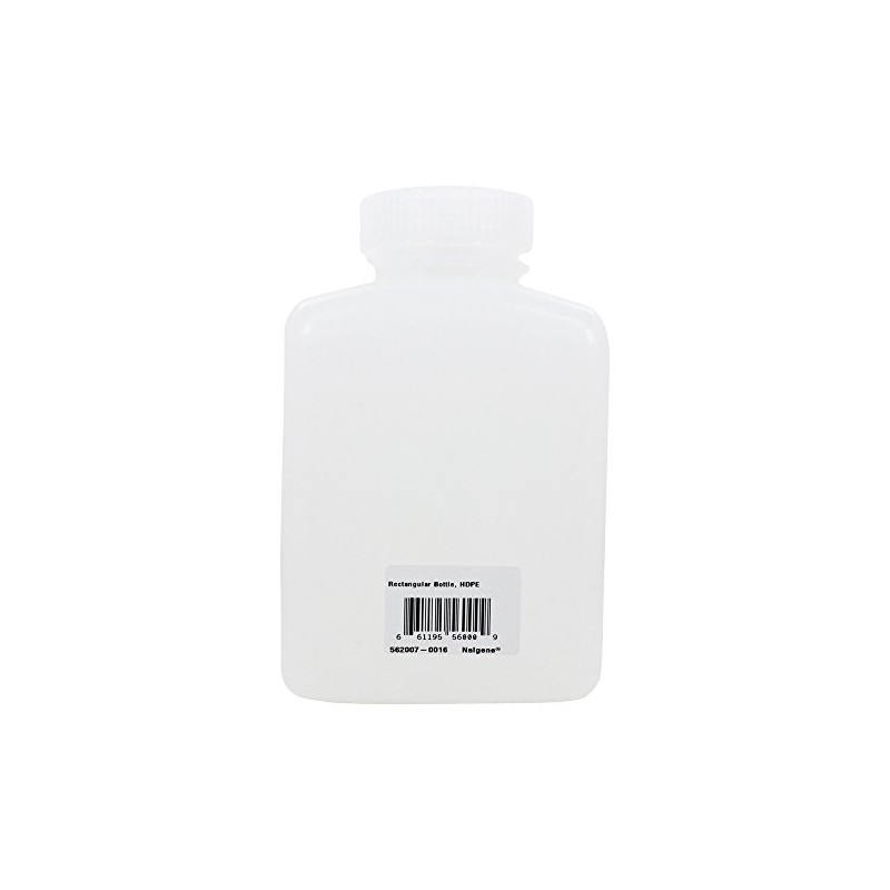 Nalgene HDPE Plastic Wide Mouth Square Storage Bottle - 16