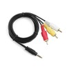 Guy-Tech 5ft 3.5mm Plug for Auxiliary AUX to 3 RCA