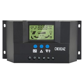 Solar Charge Controller 40A 12V/24V,Solar Panel Battery Intelligent Regulator Black,Charge Controller Generator LCD Display in Solar Controller Voltage Regulator PWM for Lighting System