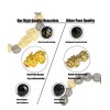 Unbranded 2pcs Feng shui Luck Black Bead Bracelet Golden Pi