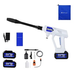 21V 653 PSI Pressure Cleaner Portable Car Truck Washing Cleaner Wash Kit Spray Gun with Battery and Charger,Portable for for Washing Cars, Watering Flowers, Cleaning Floors,2X Battery