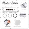 60 Pcs Monthly Headliners Painted Dots on White Months of