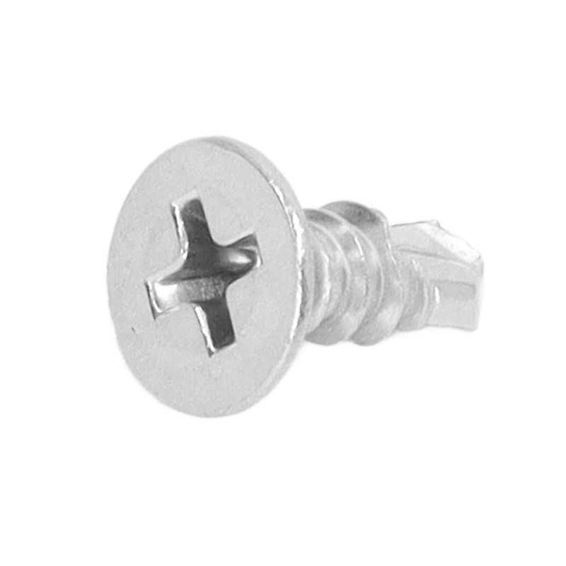 200Pcs Self Drilling Screw Countersunk Cross Stainless Steel 13mm Length