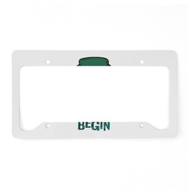 CafePress Let The Shenanigans Begin Skull Aluminum License Plate Frame, License Tag Holder