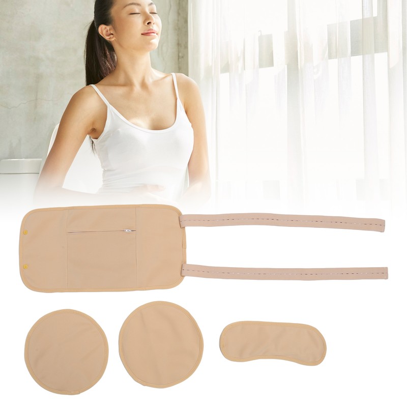 4pcs Castor Oil Packs Set Adjust Straps Prevent Leakage Washable