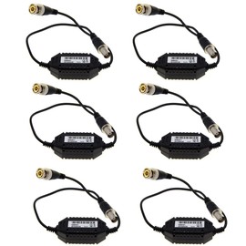YXQ 6Pcs Ground Loop Isolator BNC Male to Female Coaxial Video Balun Passive CCTV Camera M/F