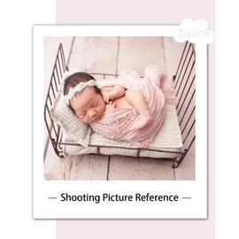 Zeroest - Envoltura de fotos para recién nacidos, capa con bordes de perlas con flecos, accesorio para fotografía, envoltura para bebé, sesión de fotos, diadema con perlas (rosa)