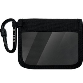 Pass Case, Card Holder, Lift Ticket Holder, Thin, Card Slot, Commuter Card, IC Card Slot, Clear Window, Carabiner Included, Outdoor, Men, Women(Black)