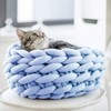 Lucky Monet Cotton Knitted Pet Bed Basket Warm Soft Woven