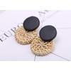 TenFit 3 Pairs Rattan Earrings For Women Vacation Handmade Straw
