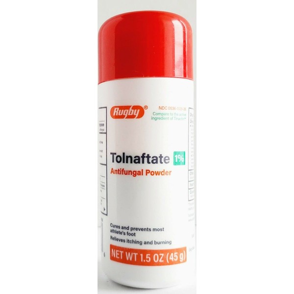 Rugby Anti-Fungal Powder Tolnaftate 1% 1.5 oz (45 g) Per Bottle [3 Bottles]