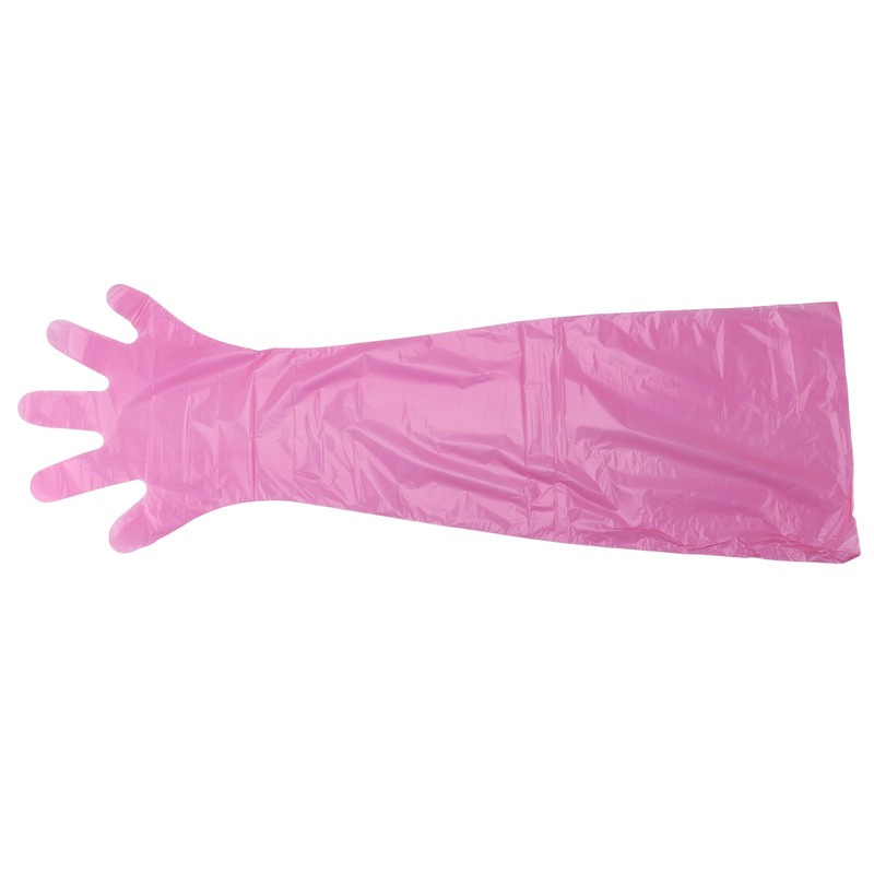 100Pcs Long Arm Disposable Plastic Gloves Safe Reliable Multipurpose Veterinary