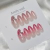 Summer reflective glitter [Handmade nail tip] Emily Nail - Short