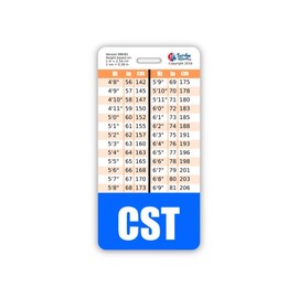 CST Badge Buddy Vertical w/Height & Weight Conversion Charts (Standard, Blue)