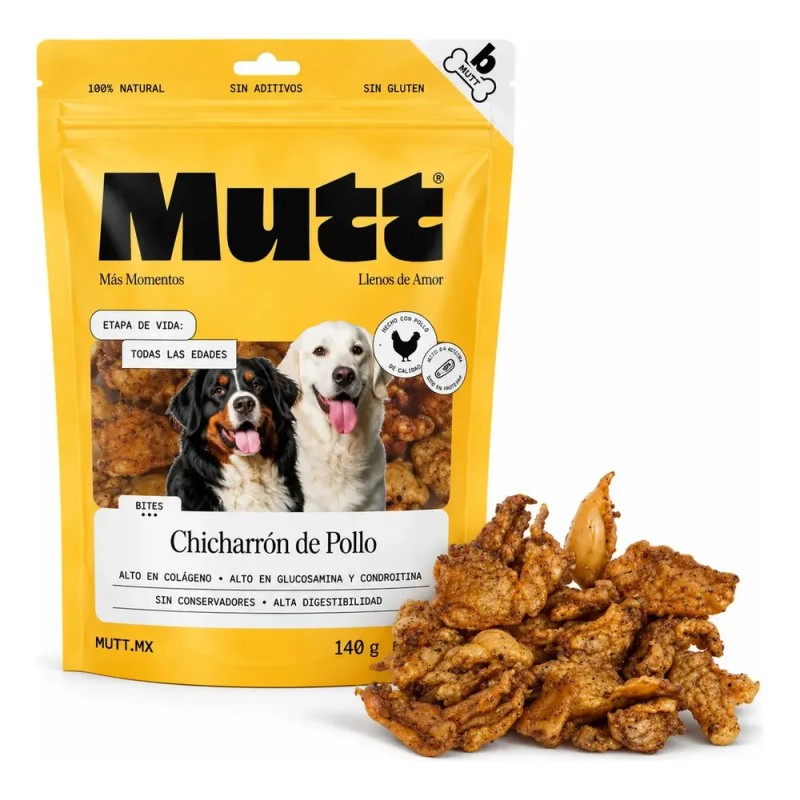Premios Perros Mutt Chicharrón De Pollo 140g Articulaciones