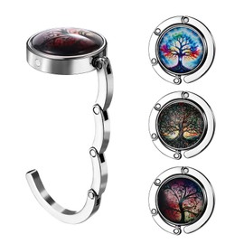 OIDEA Handbag Hook Portable 3 Pieces Hook Handbag Table Hanging Foldable Metal Restaurant Cafe Wallet