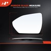 A-Premium Left Driver Side Non-Heated Mirror Glass with Backing Plate