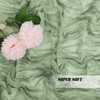 8 Pack Sage Green Cheesecloth Table Runners 20x120 Inch Gauze