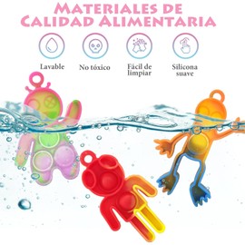 Oranlife Llaveros Fidget Sensoriales 30 Piezas Fidget Juguete para Aliviar Estrés, Lllavero de Burbujas, Diseño Portátil para Aliviar el Estrés, Relajarse y Calmar