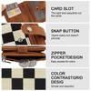 MAIITRIP Small Checkered Wallet for Women,RFID Blocking PU Leather Bifold